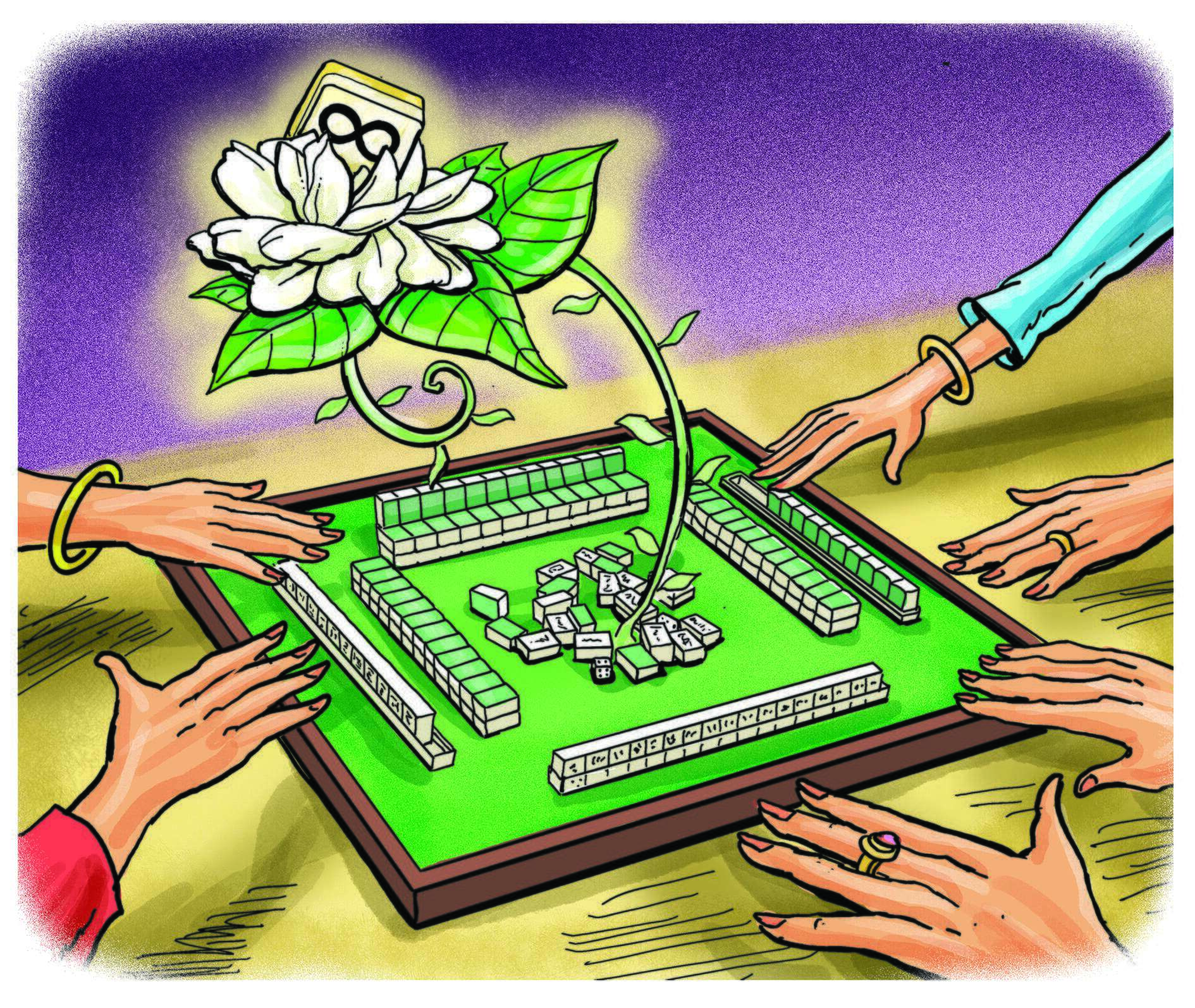 Not rummy mummies but mahjong mates:...
